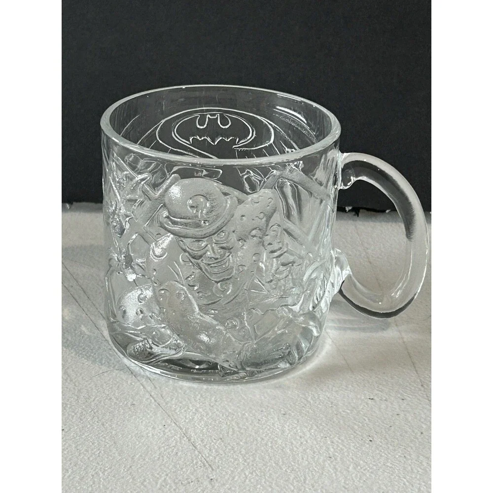 1995 McDonald’s Batman Forever The Riddler Glass Mug DC Comics Made in USA